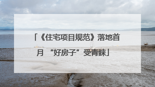 《住宅项目规范》落地首月 “好房子”受青睐