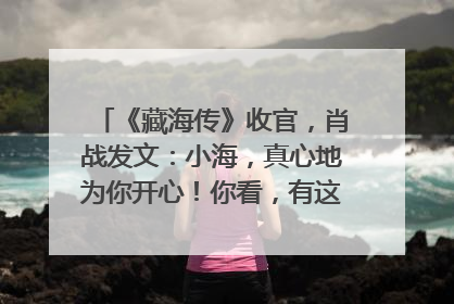 《藏海传》收官，肖战发文：小海，真心地为你开心！你看，有这么多人懂你！