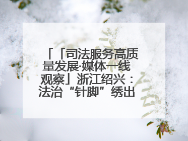 「司法服务高质量发展·媒体一线观察」浙江绍兴：法治“针脚”绣出纺织新天地