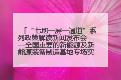 “七地一屏一通道”系列政策解读新闻发布会——全国重要的新能源及新能源装备制造基地专场实录（文+图）