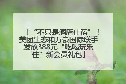 “不只是酒店住宿”！美团生态和万豪国际联手发放388元“吃喝玩乐住”新会员礼包