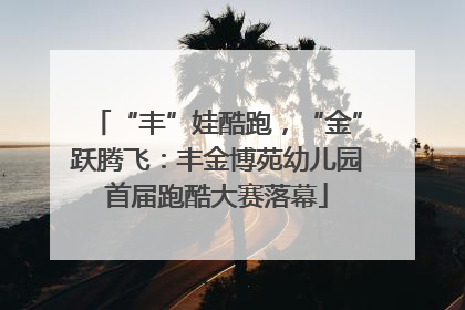 “丰”娃酷跑，“金”跃腾飞：丰金博苑幼儿园首届跑酷大赛落幕