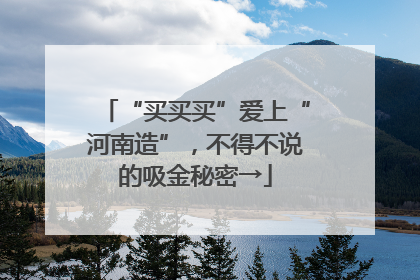 “买买买”爱上“河南造”，不得不说的吸金秘密→