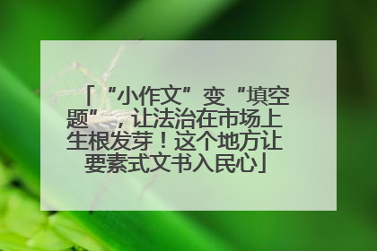 “小作文”变“填空题”，让法治在市场上生根发芽！这个地方让要素式文书入民心