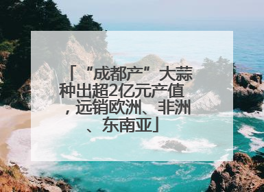 “成都产”大蒜种出超2亿元产值，远销欧洲、非洲、东南亚