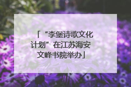 “李堡诗歌文化计划”在江苏海安文峰书院举办