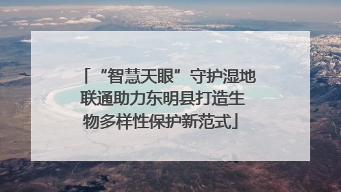 “智慧天眼”守护湿地 联通助力东明县打造生物多样性保护新范式