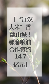 “江汉大米”香飘山城！鄂渝粮油合作签约14.7亿元