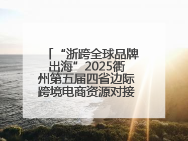 “浙跨全球品牌出海”2025衢州第五届四省边际跨境电商资源对接活动成功举办
