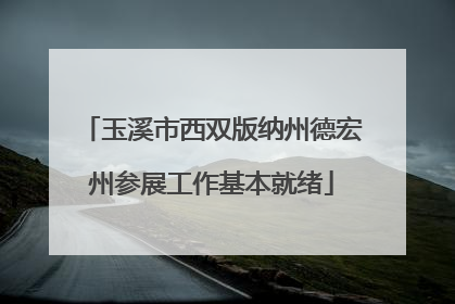 玉溪市西双版纳州德宏州参展工作基本就绪