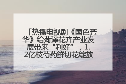 热播电视剧《国色芳华》给菏泽花卉产业发展带来“利好”，1.2亿枝芍药鲜切花绽放“国色芳华”