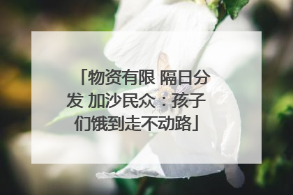 物资有限 隔日分发 加沙民众：孩子们饿到走不动路