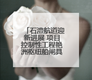 石澧航道迎新进展 项目控制性工程艳洲枢纽船闸具备交工验收条件