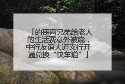 的哥两兄弟给老人的生活费意外被烧，中行友谊大道支行开通兑换“快车道”