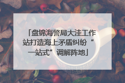 盘锦海警局大洼工作站打造海上矛盾纠纷“一站式”调解阵地