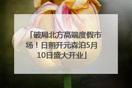 破局北方高端度假市场！日照开元森泊5月10日盛大开业