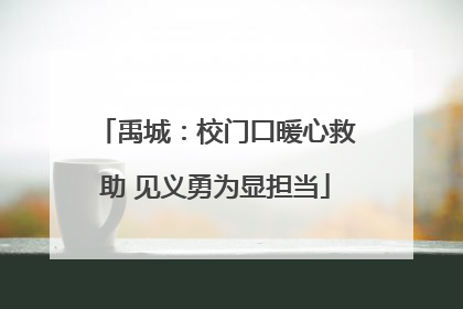 禹城：校门口暖心救助 见义勇为显担当