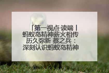 第一视点·读端丨蚂蚁岛精神薪火相传历久弥新 蔡之兵：深刻认识蚂蚁岛精神的“精气神”