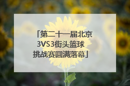 第二十一届北京3VS3街头篮球挑战赛圆满落幕