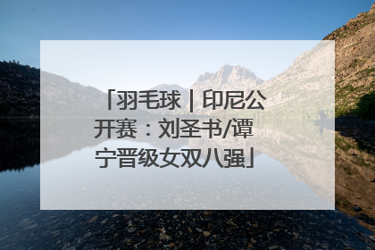 羽毛球｜印尼公开赛：刘圣书/谭宁晋级女双八强