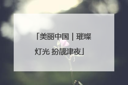 美丽中国｜璀璨灯光 扮靓津夜