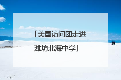 美国访问团走进潍坊北海中学