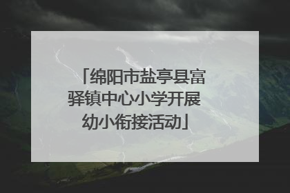 绵阳市盐亭县富驿镇中心小学开展幼小衔接活动