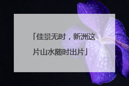 佳景无时，新洲这片山水随时出片