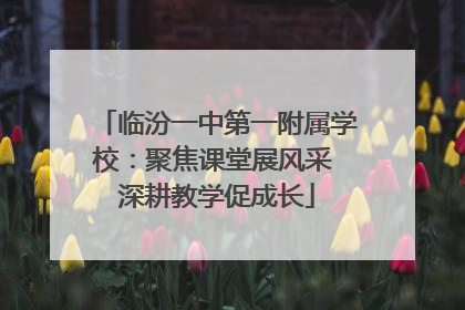 临汾一中第一附属学校：聚焦课堂展风采 深耕教学促成长
