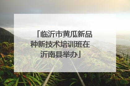 临沂市黄瓜新品种新技术培训班在沂南县举办