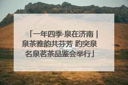 一年四季·泉在济南｜泉茶雅韵共芬芳 趵突泉名泉茗茶品鉴会举行