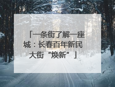 一条街了解一座城：长春百年新民大街“焕新”