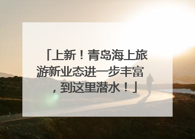 上新！青岛海上旅游新业态进一步丰富，到这里潜水！