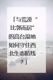 与荒漠“比邻而居”的高台湿地如何守住西北生态防线？