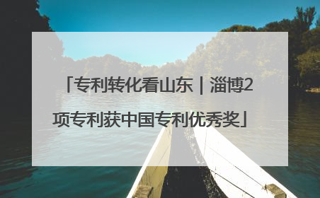 专利转化看山东｜淄博2项专利获中国专利优秀奖