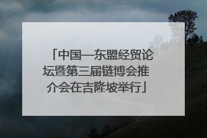 中国—东盟经贸论坛暨第三届链博会推介会在吉隆坡举行