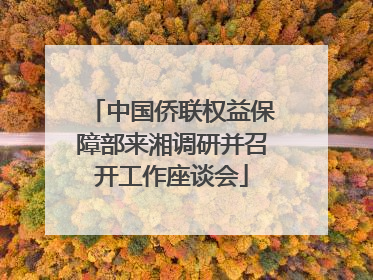 中国侨联权益保障部来湘调研并召开工作座谈会