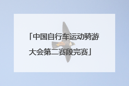 中国自行车运动骑游大会第二赛段完赛