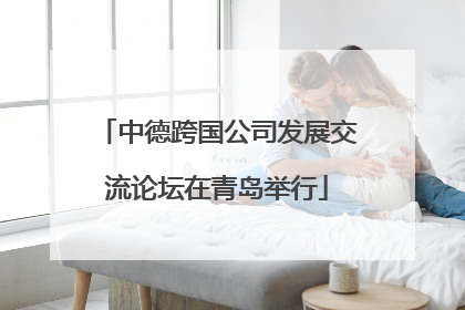 中德跨国公司发展交流论坛在青岛举行