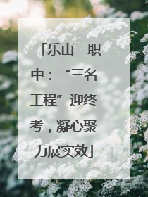 乐山一职中：“三名工程”迎终考，凝心聚力展实效
