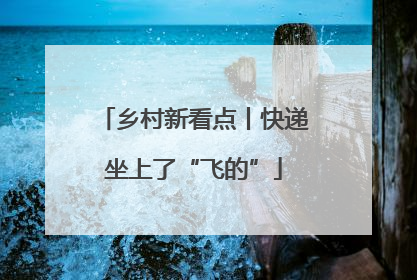 乡村新看点丨快递坐上了“飞的”