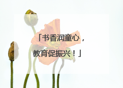 书香润童心，教育促振兴！