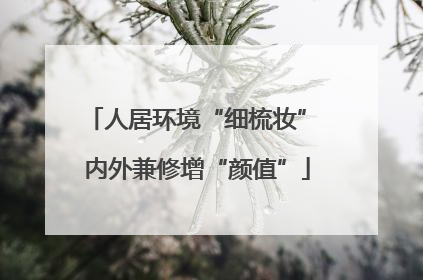 人居环境“细梳妆” 内外兼修增“颜值”