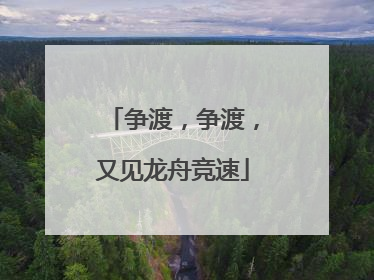 争渡，争渡，又见龙舟竞速