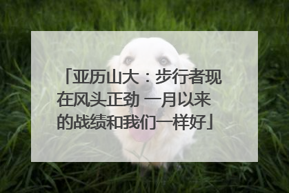 亚历山大:步行者现在风头正劲 一月以来的战绩和我们一样好