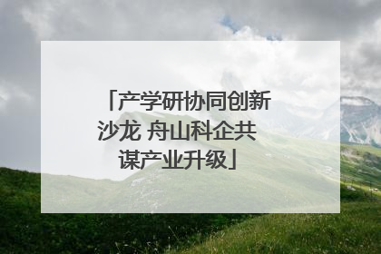 产学研协同创新沙龙 舟山科企共谋产业升级