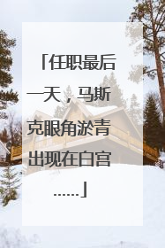 任职最后一天，马斯克眼角淤青出现在白宫……