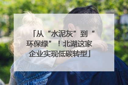从“水泥灰”到“环保绿”！北湖这家企业实现低碳转型