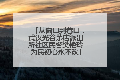 从窗口到巷口，武汉光谷茅店派出所社区民警樊艳玲为民初心永不改