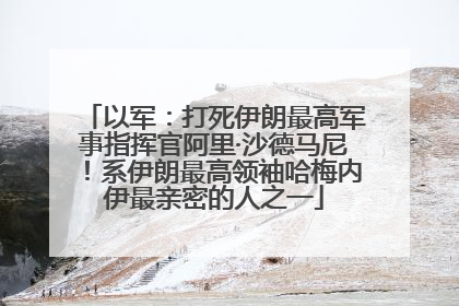 以军：打死伊朗最高军事指挥官阿里·沙德马尼！系伊朗最高领袖哈梅内伊最亲密的人之一